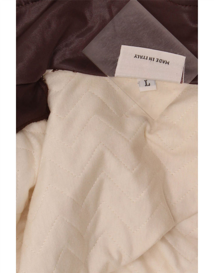Jaqueta bomber feminina VINTAGE UK 16 grande poliéster bege