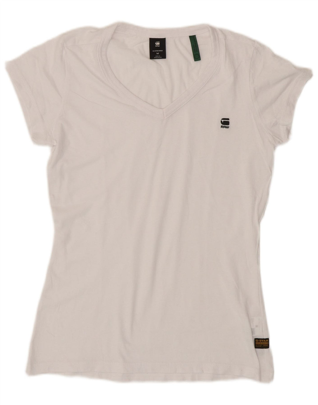 Camiseta feminina G-Star Top UK 12 algodão branco médio