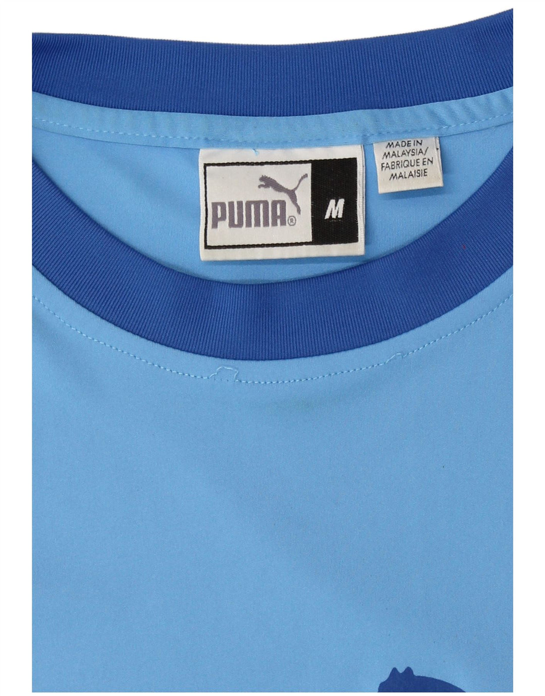 Camiseta masculina Puma Graphic Top médio azul colorblock