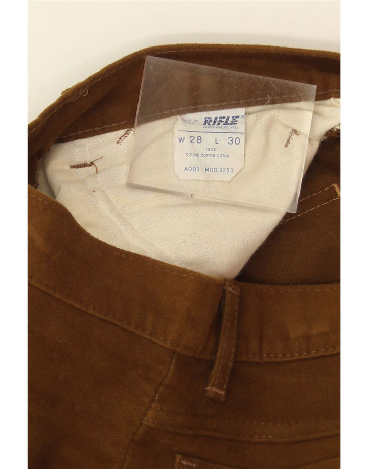 RIFLE Womens Tapered Casual Trousers W28 L30 Brown Cotton Vintage Rifle and Second-Hand Rifle from Messina Hembry 