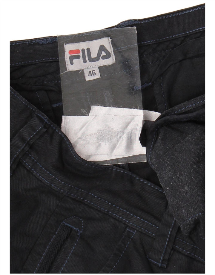 Calça Fila Mens Slim Chino IT 46 Pequeno W36 L30 Azul Marinho