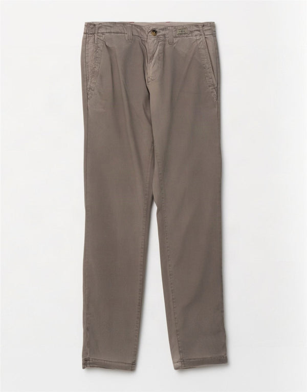 Tommy Hilfiger Mens Slim Chino Calças W32 L32 Algodão Cinza