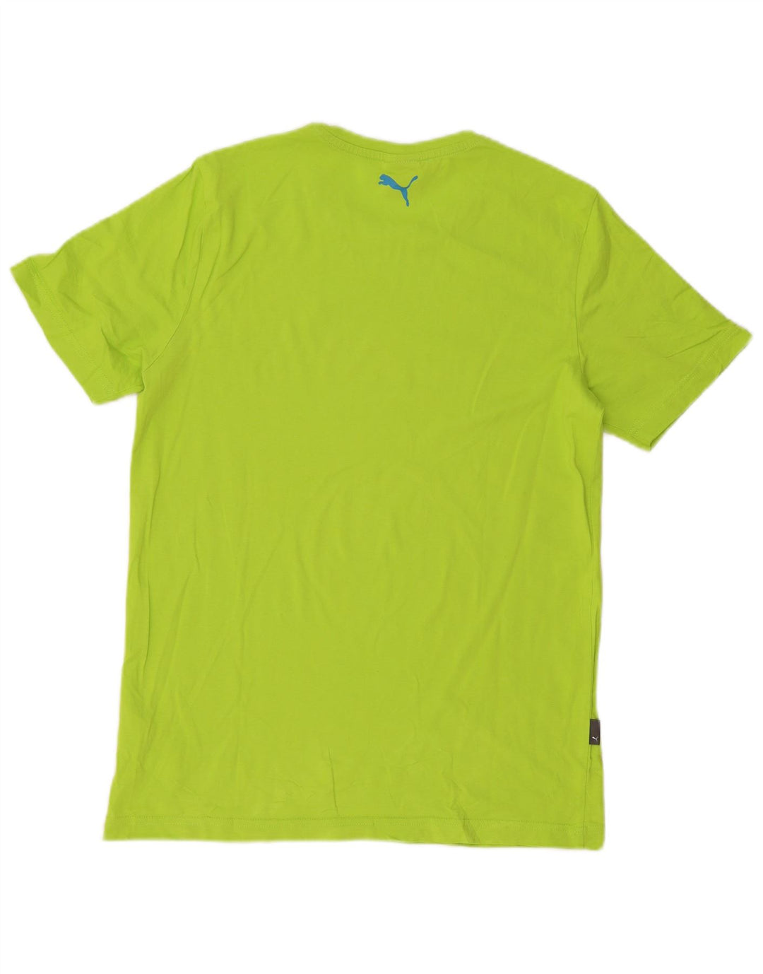 Puma Mens Graphic T-Shirt Top Médio Algodão Verde