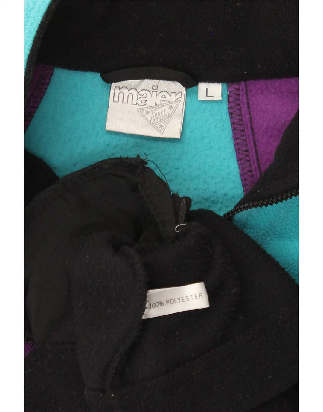 Jaqueta de lã masculina Maier UK 40 grande poliéster colorido Colourblock