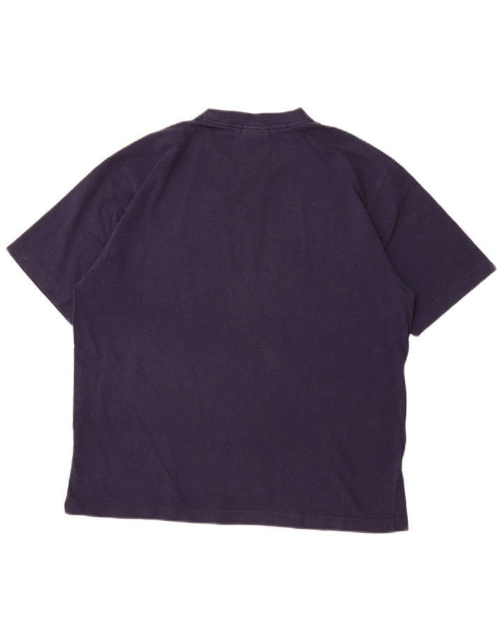 Camiseta masculina LACOSTE tamanho superior 5 grande algodão azul marinho
