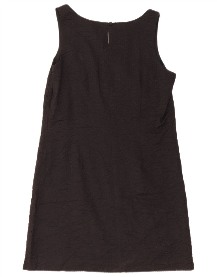 J. Crew Vestido feminino sem mangas em linha A EUA 6 algodão preto médio