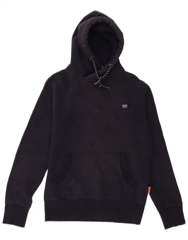 Suéter com capuz masculino Superdry médio azul marinho algodão