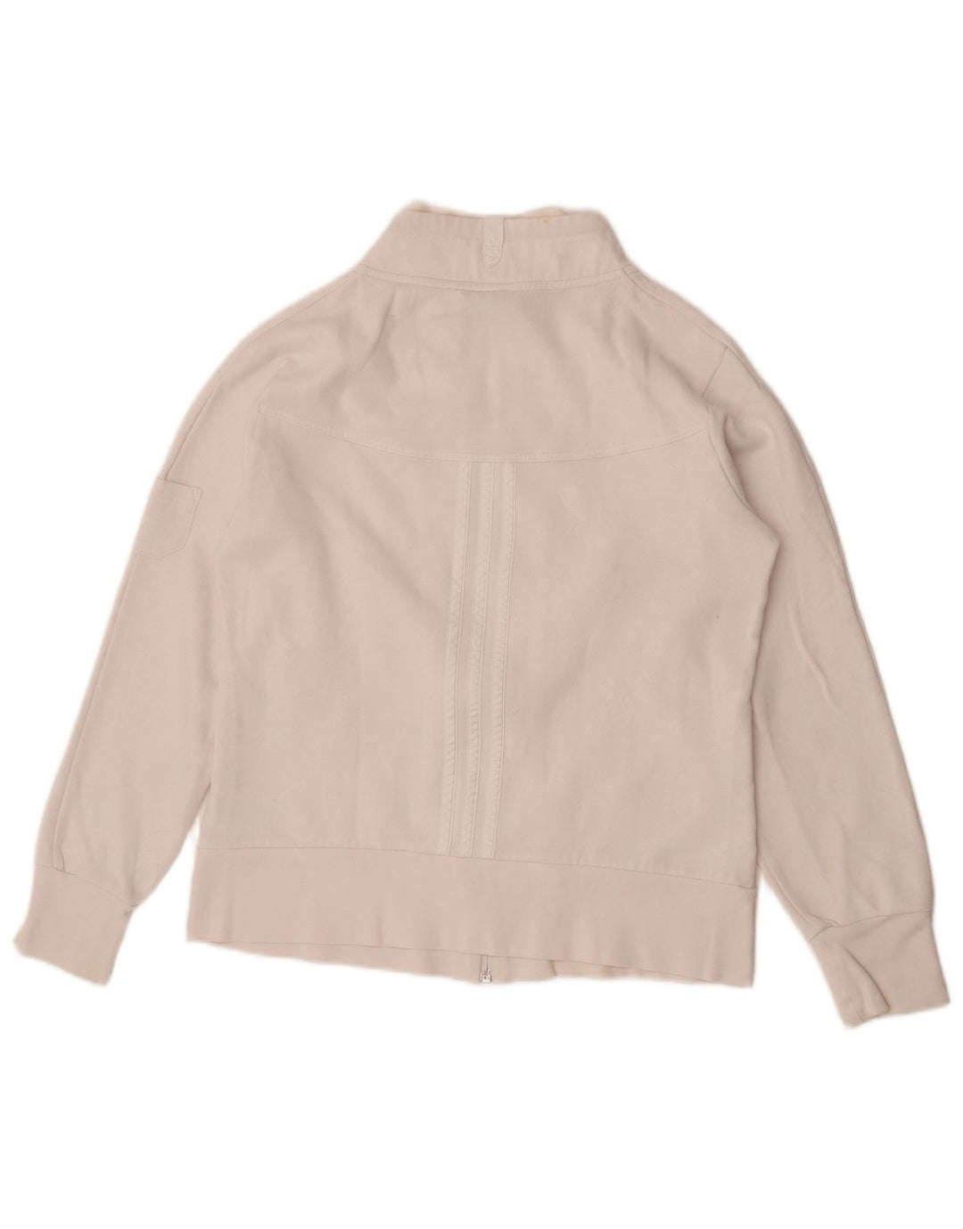 Adidas Womens Tracksuit Top Jacket UK 16 Grande Algodão Branco