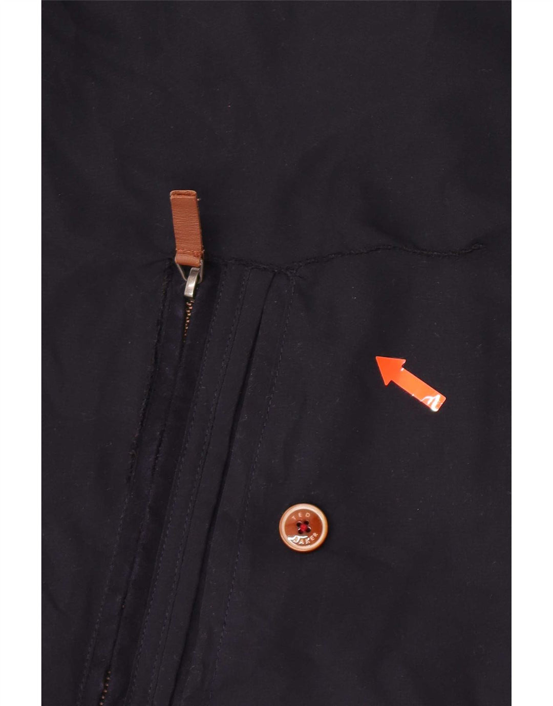 Jaqueta bomber masculina Ted Baker tamanho 3 poliéster azul marinho médio