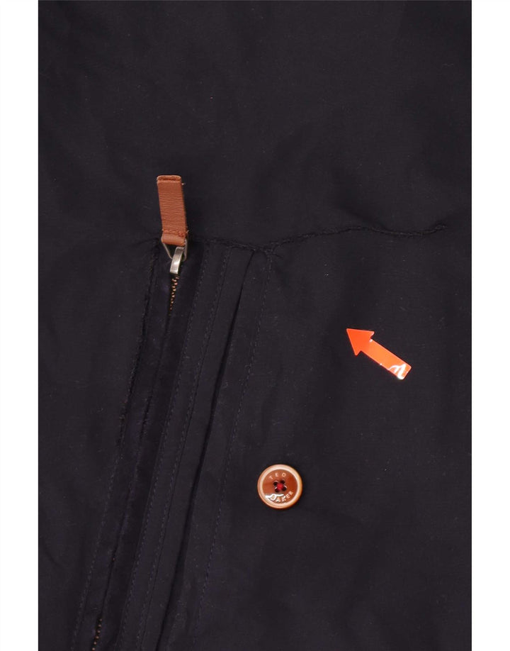 Jaqueta bomber masculina Ted Baker tamanho 3 poliéster azul marinho médio