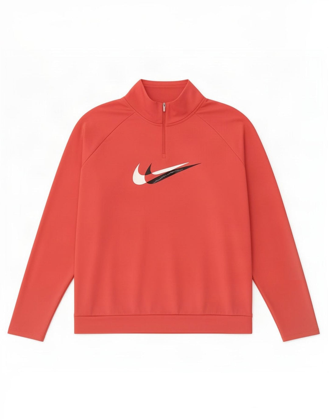 Pulôver feminino Nike Dri Fit com gola e zíper, blusa de treino UK 18 XL rosa poliéster
