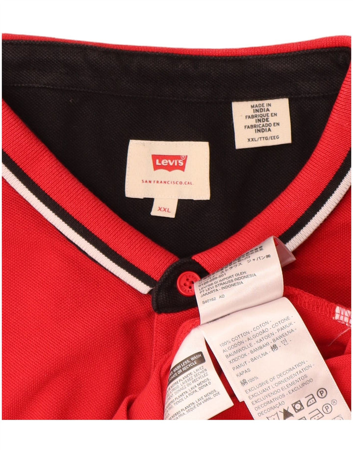 Camisa polo masculina Levi's 2XL algodão vermelho