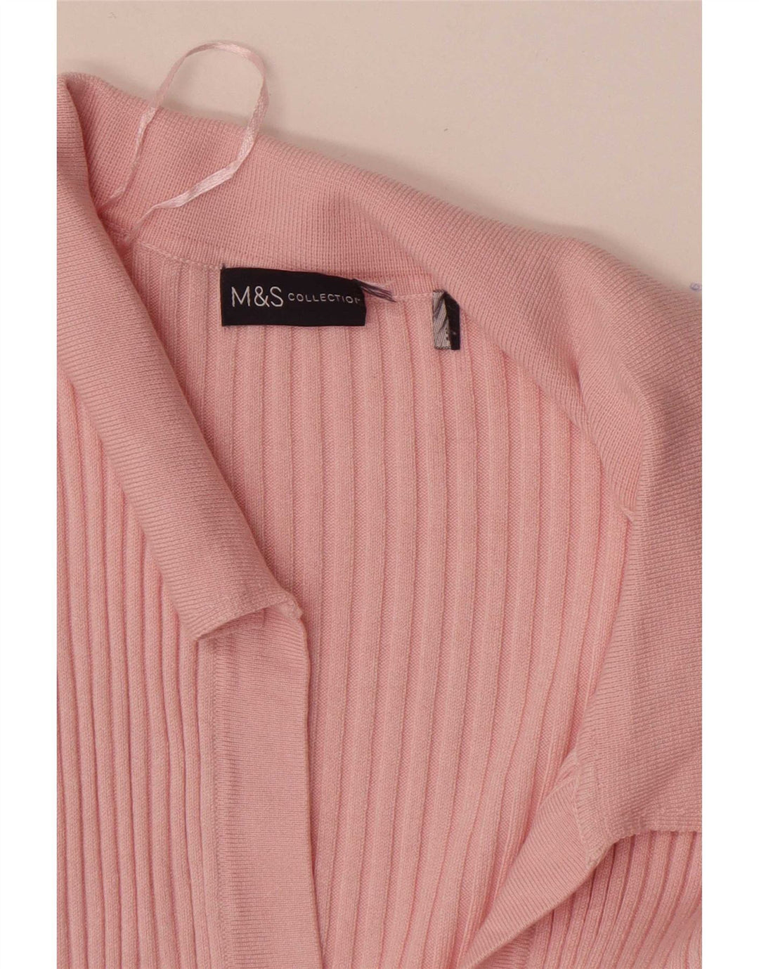 Suéter feminino Marks & Spencer com gola polo, Reino Unido 14, médio, rosa