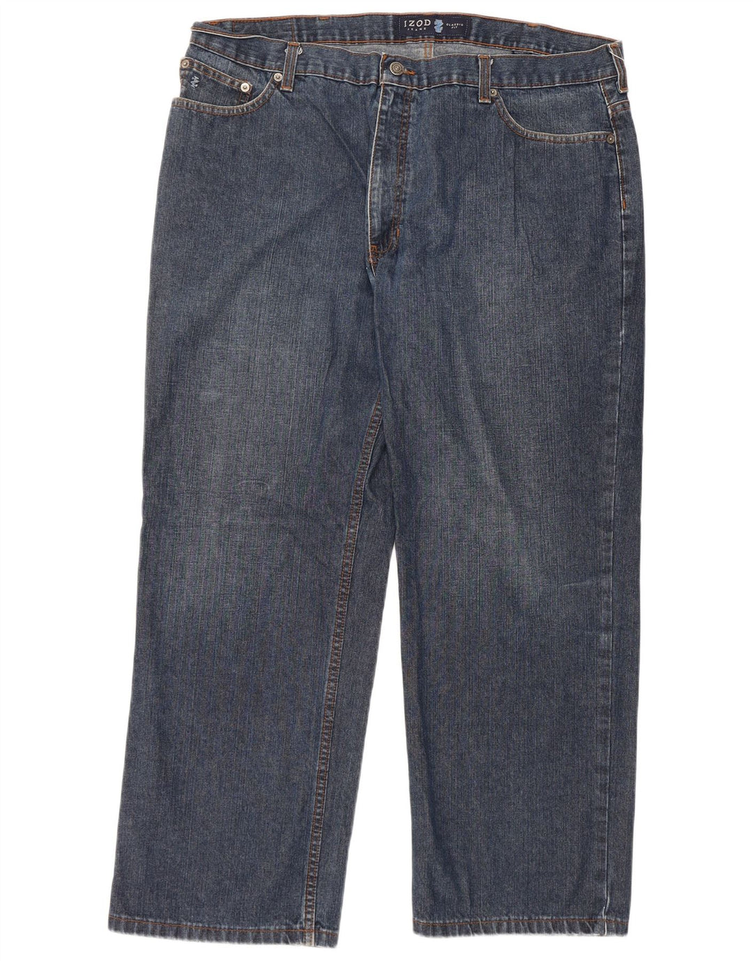 IZOD Masculino Classic Fit Jeans Reto W40 L30 Azul Algodão