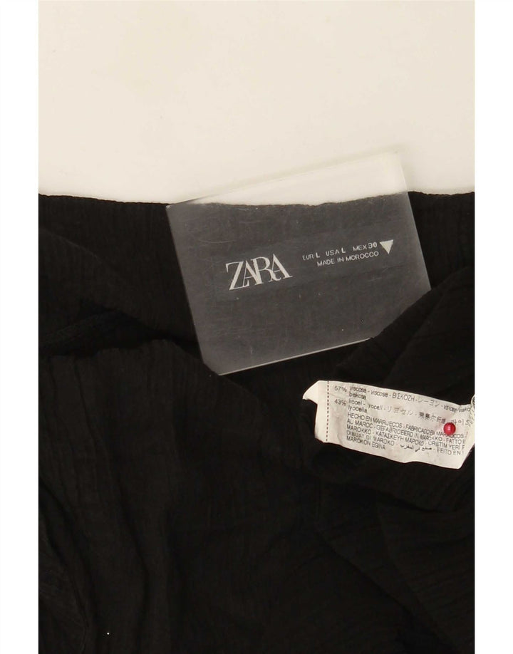 Vestido slip feminino Zara Reino Unido 14 grande viscose preta