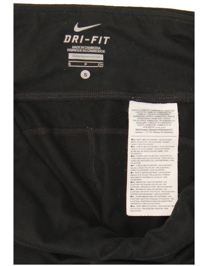 Leggings Nike Dri Fit Capri UK 10 Pequeno Poliéster Preto