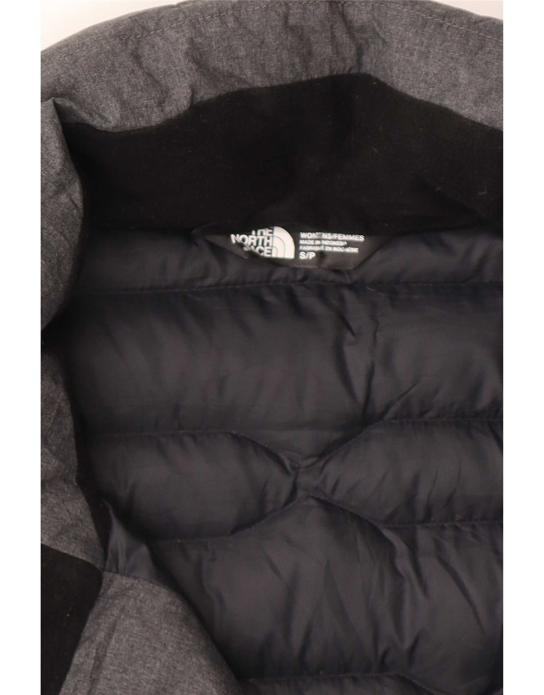 Casaco acolchoado feminino The North Face UK 10 pequeno cinza nylon