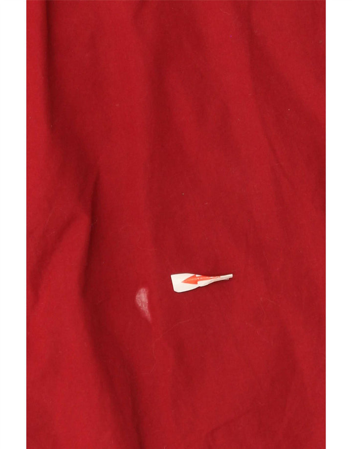 Tommy Hilfiger Camisa masculina de manga curta médio vermelho algodão clássico