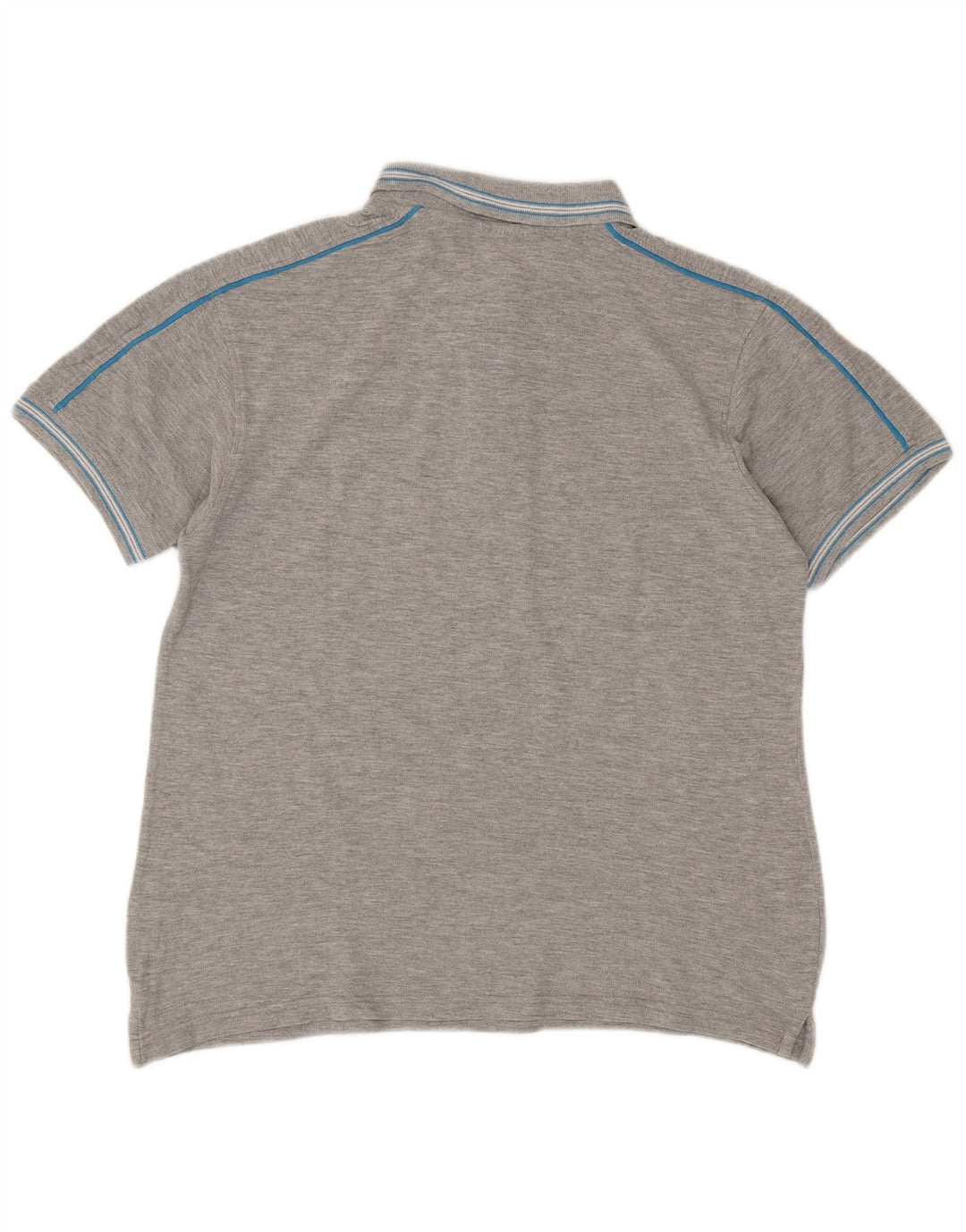 Camisa polo masculina Lotto grande algodão listrado cinza