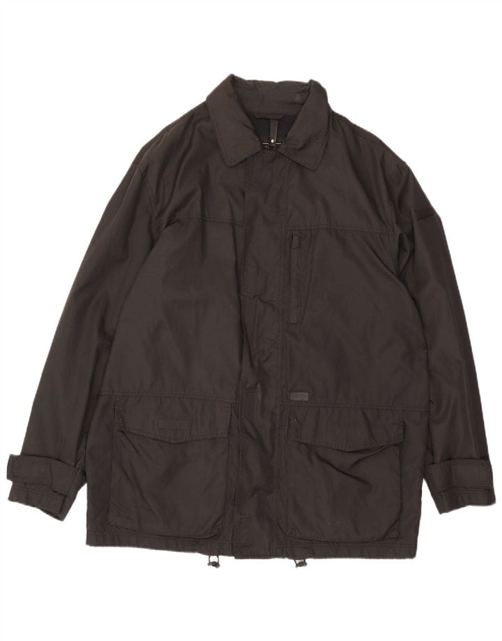 Jaqueta utilitária masculina Paul & Shark Reino Unido 40 grande nylon preto