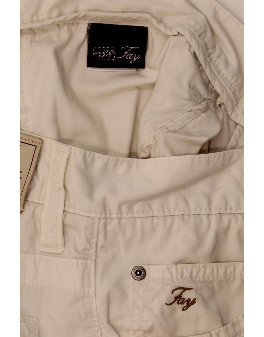 Shorts casuais masculinos Fay W38 XL algodão bege