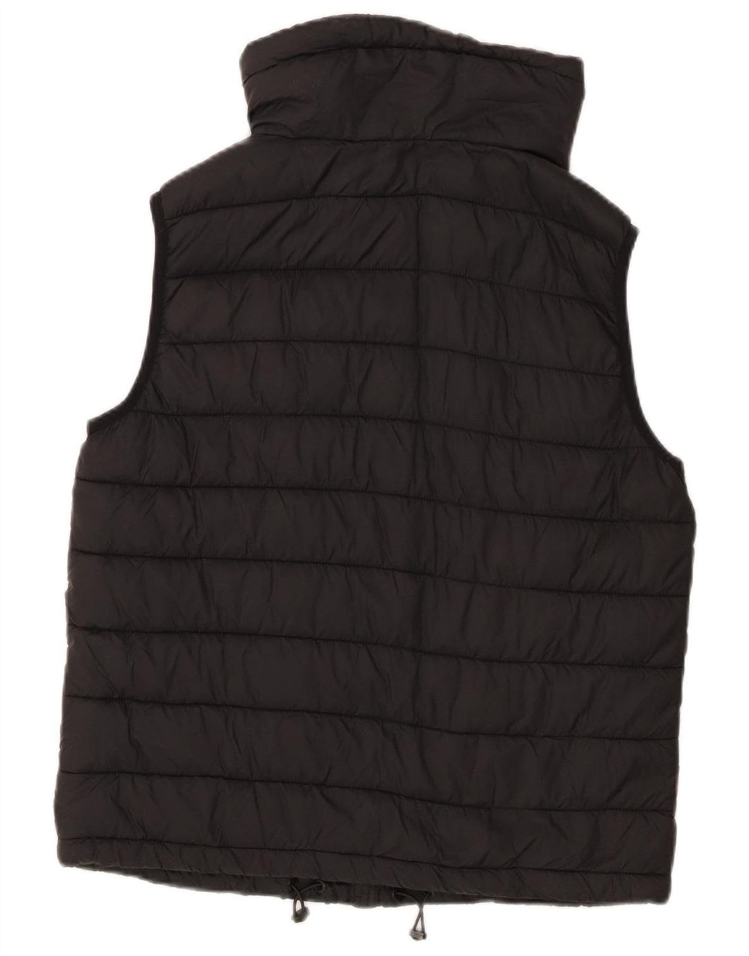 Colete acolchoado feminino Zara UK 14 médio preto nylon