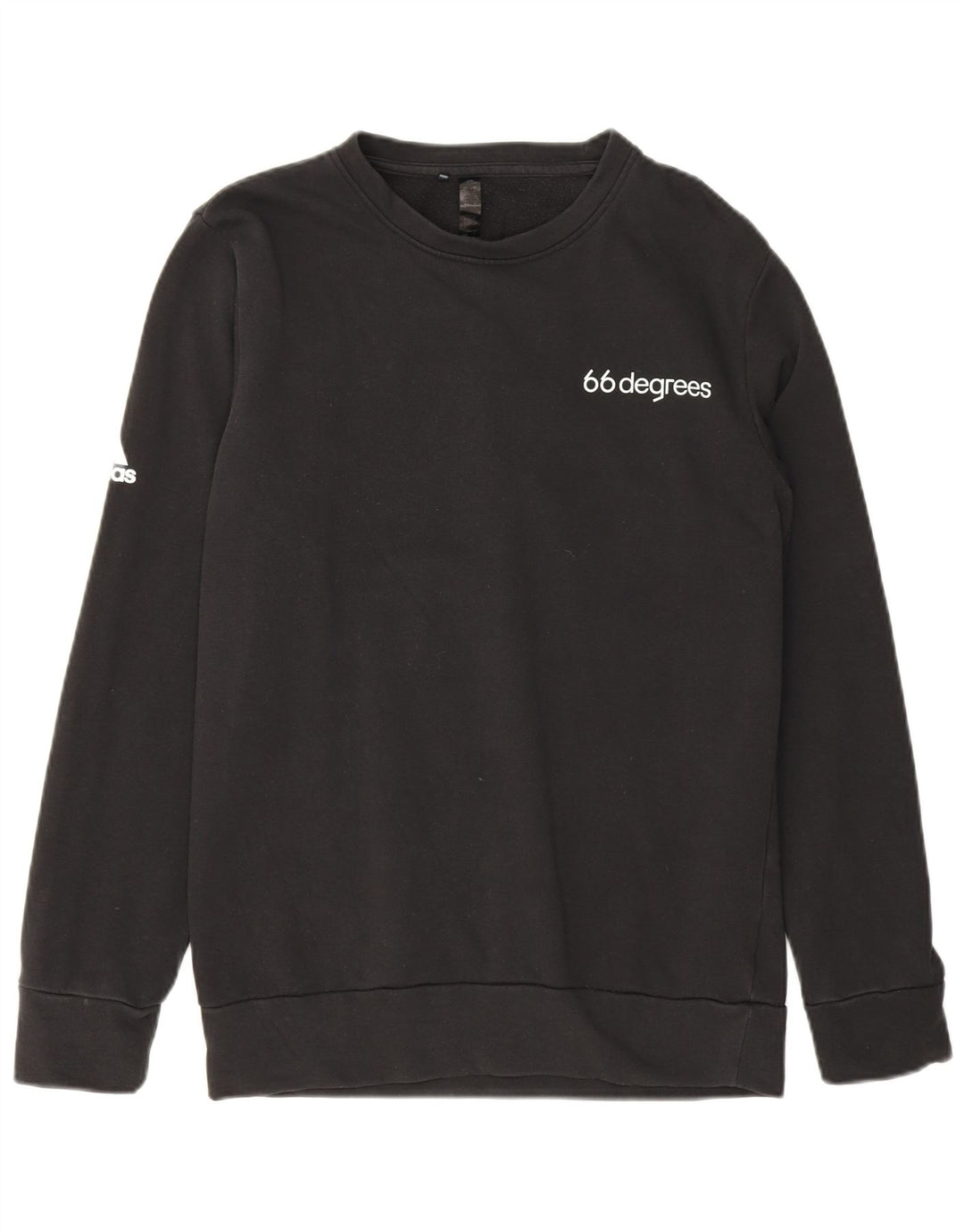 Adidas Mens Graphic Moletom Jumper Pequeno Algodão Preto