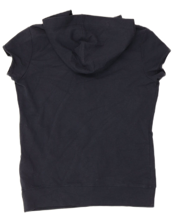 Jumper com capuz de manga curta feminino Converse UK 12 médio azul marinho