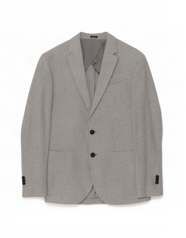 Jaqueta blazer masculina Massimo Dutti com 2 botões EU 48 algodão manchado cinza médio