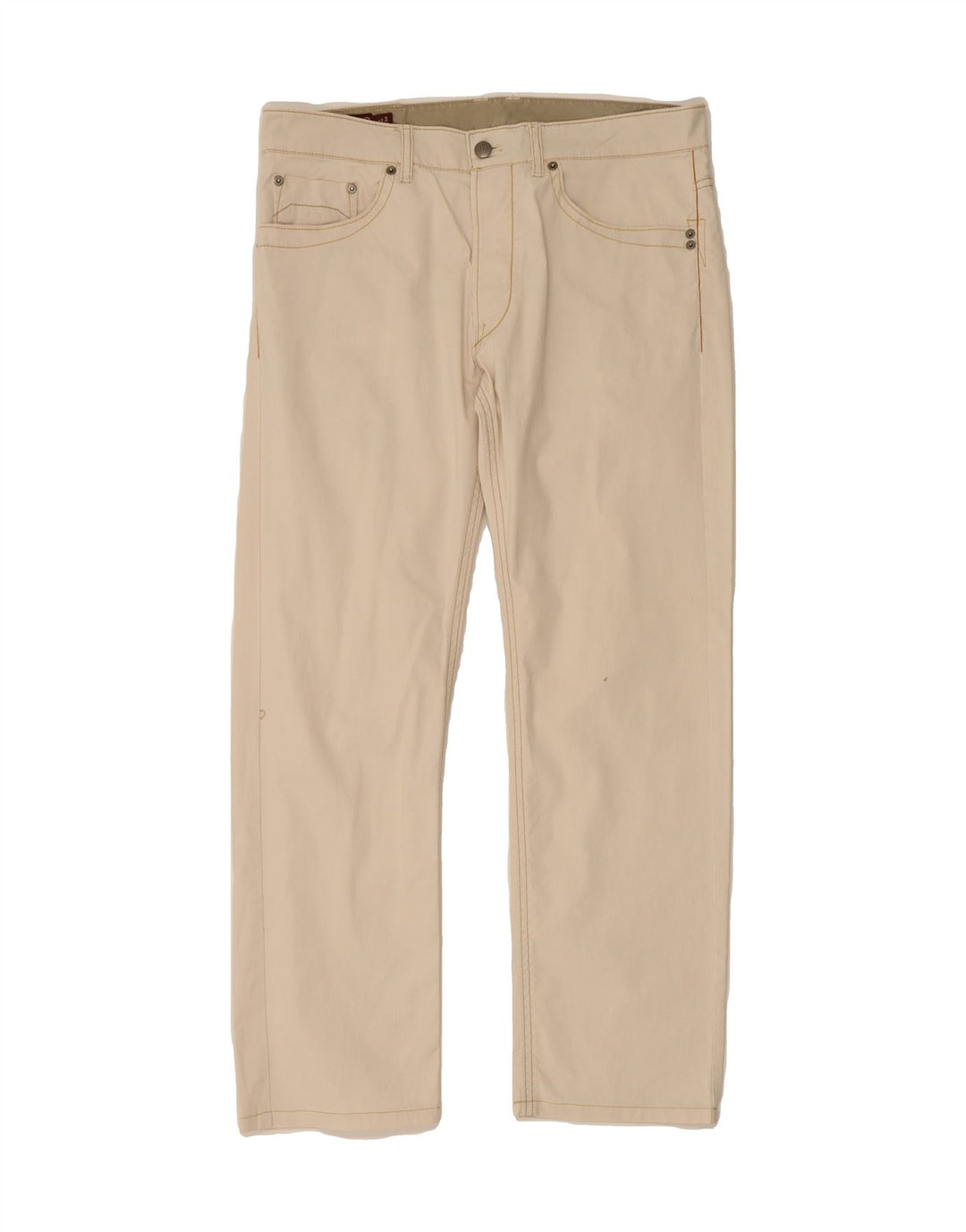 MARLBORO CLASSICS Mens Straight Casual Trousers W32 L27 Beige Cotton Vintage Marlboro Classics and Second-Hand Marlboro Classics from Messina Hembry 