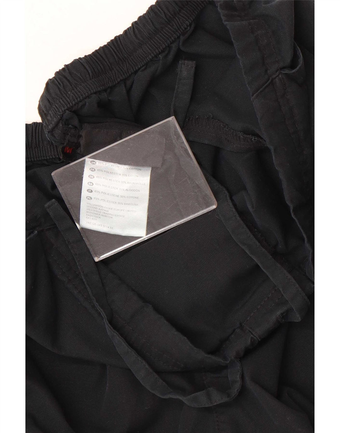 Calças Dickies Mens Straight Cargo Médio W30 L30 Poliéster Preto