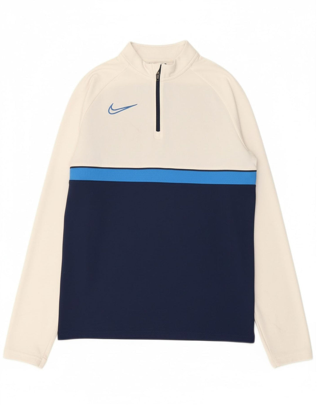NIKE Boys Dri Fit Pullover Treino Top 12-13 Anos Grande Branco