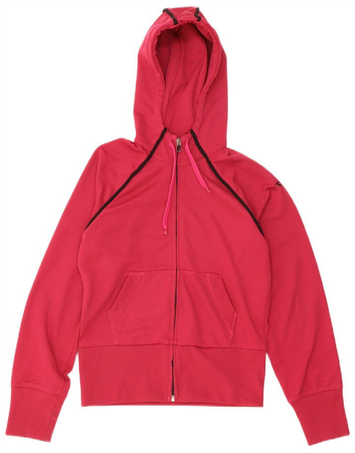 Suéter feminino com capuz e zíper Diadora IT 42 poliéster rosa médio