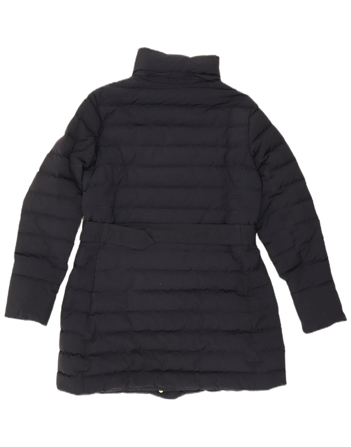 Casaco acolchoado feminino Woolrich UK 16 grande poliéster azul marinho