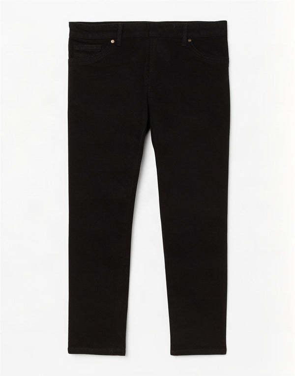Marks & Spencer Womens Crop Slim Jeans UK 12 Medium W30 L26 Black Cotton