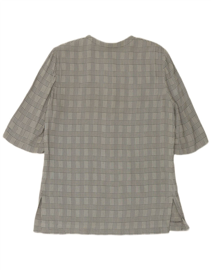 LUISA SPAGNOLI Jaqueta blazer feminina manga 3/4 IT 46 xadrez verde grande