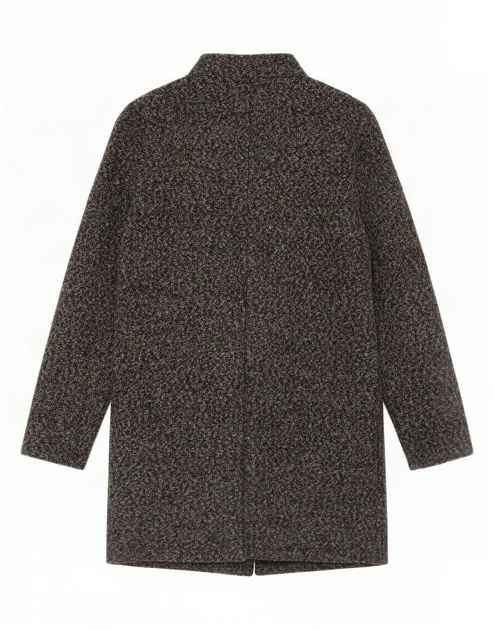 Sobretudo feminino Marks & Spencer Reino Unido 8 pequeno poliéster manchado cinza