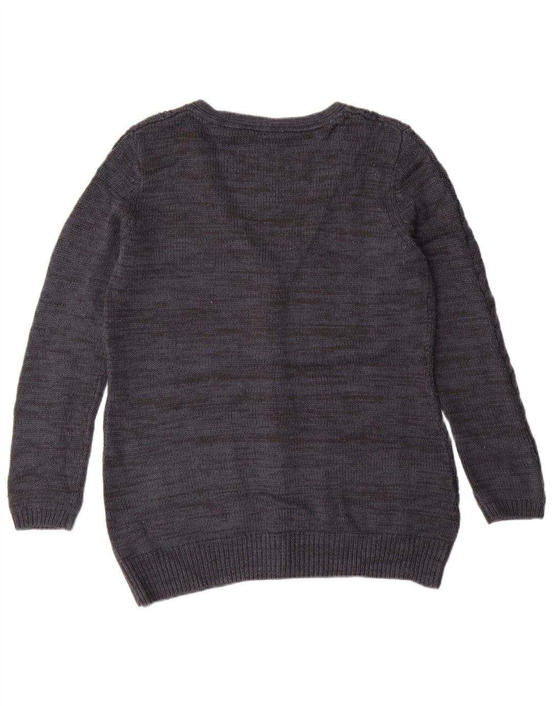 Suéter cardigã feminino Fat Face Reino Unido 14 grande caxemira azul marinho clássico