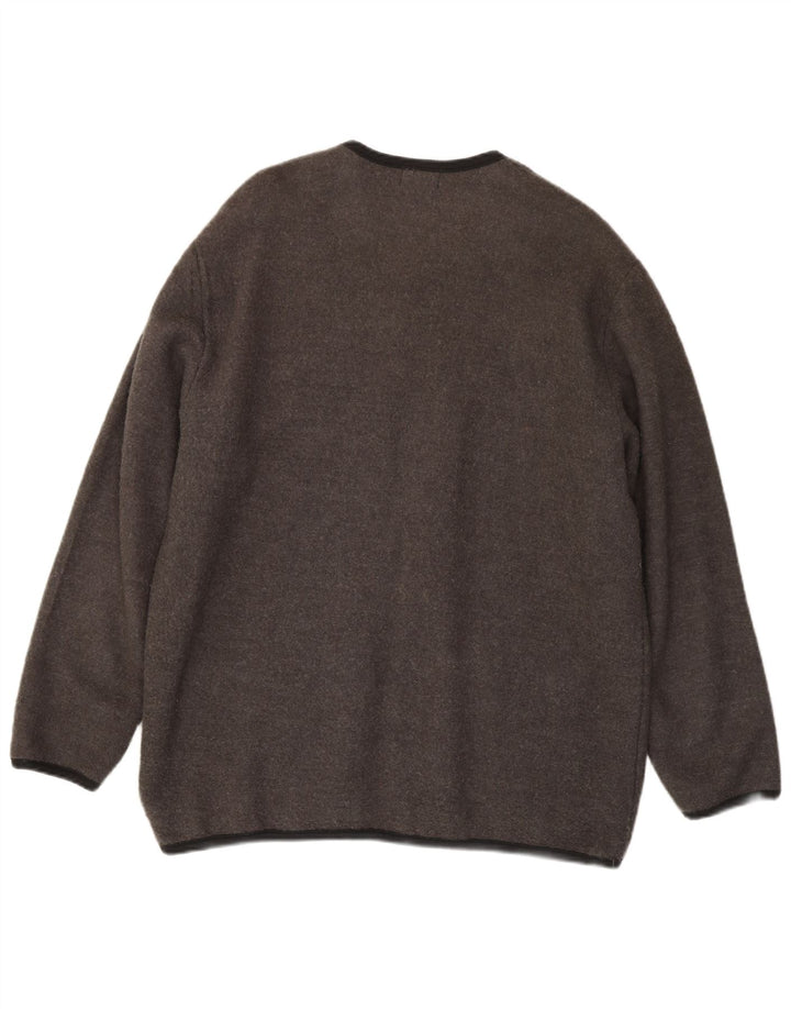 Suéter Cardigan Masculino Vintage XL Cinza Acrílico