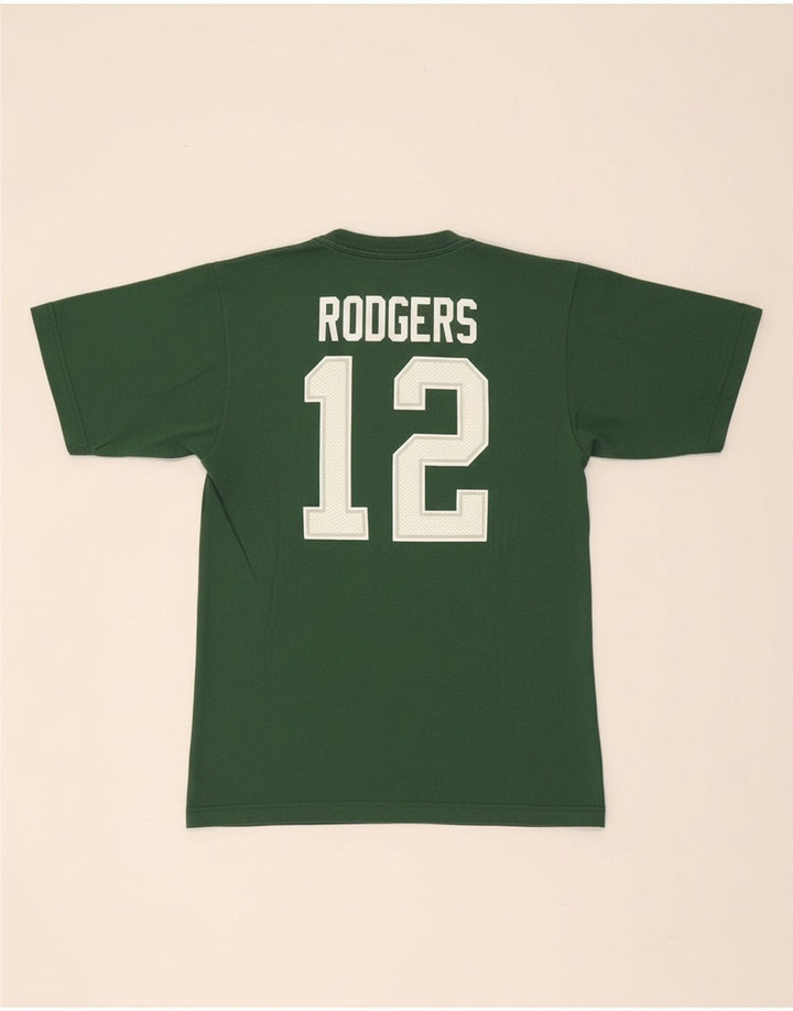 REEBOK Mens Packers Graphic Camiseta Top Pequeno Algodão Verde