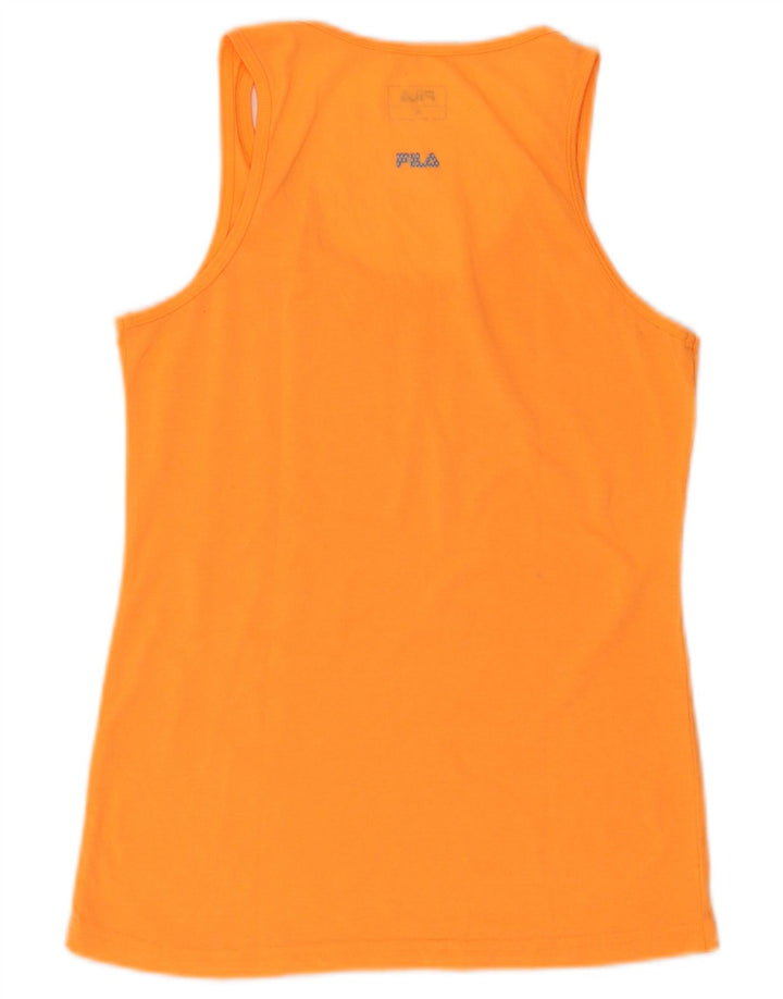 Fila Womens Vest Top UK 12 Médio Laranja