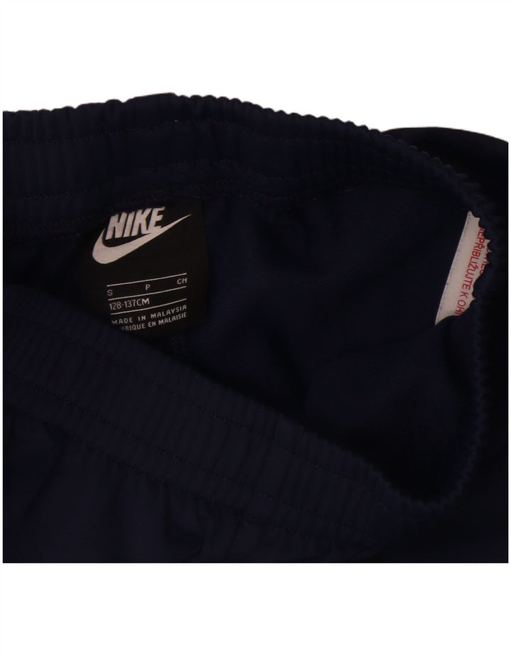 Calças de treino Nike Boys 8-9 anos pequenas azul marinho poliéster