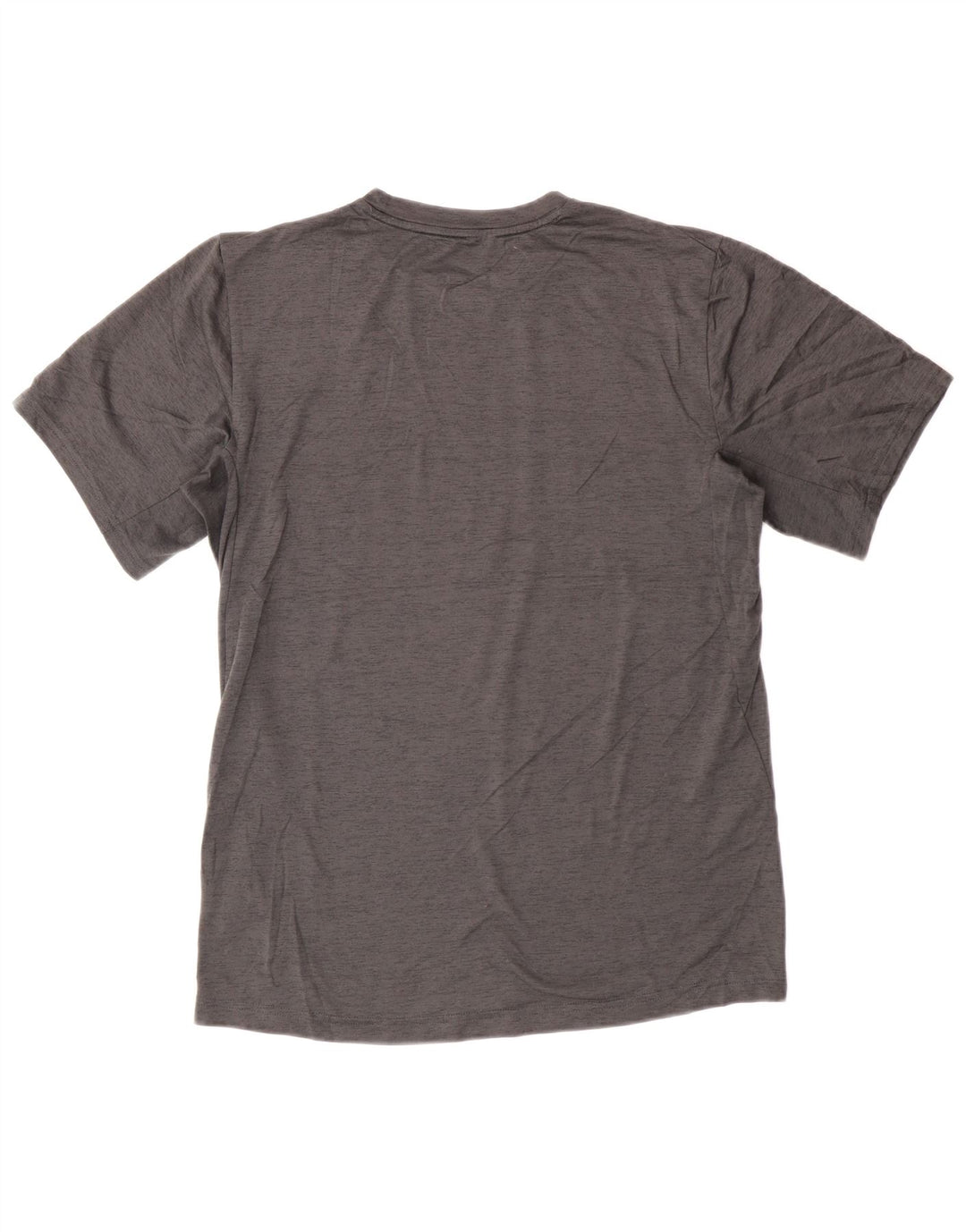 Camiseta masculina Nike Dri Fit Top pequena cinza manchada de poliéster
