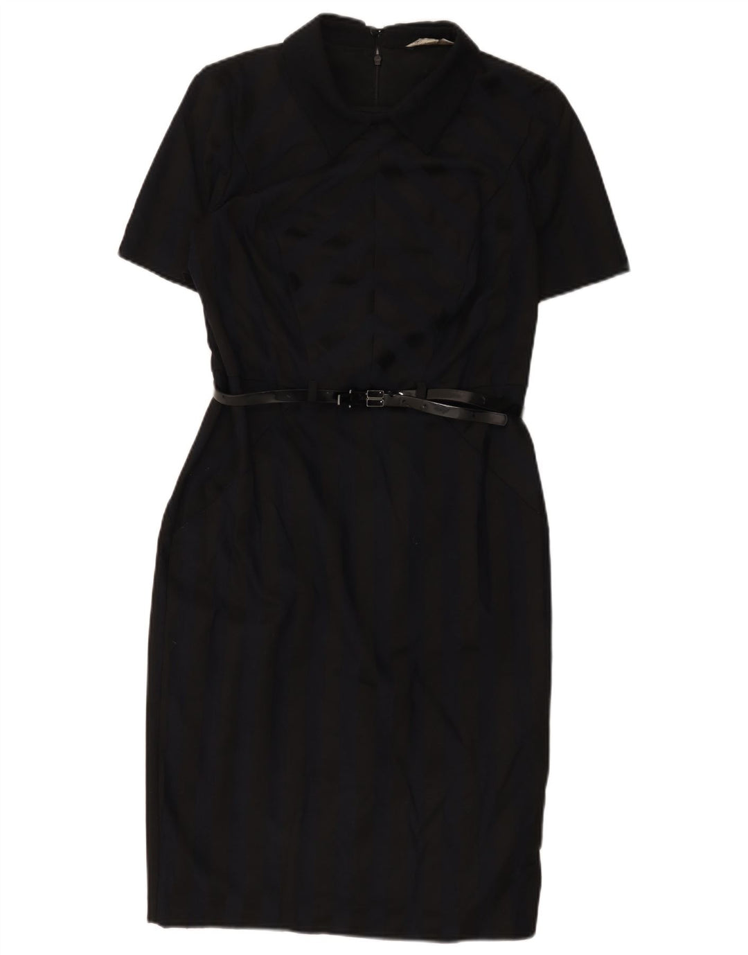 Vestido bainha feminino Marks & Spencer Reino Unido 12 bloco colorido azul marinho médio