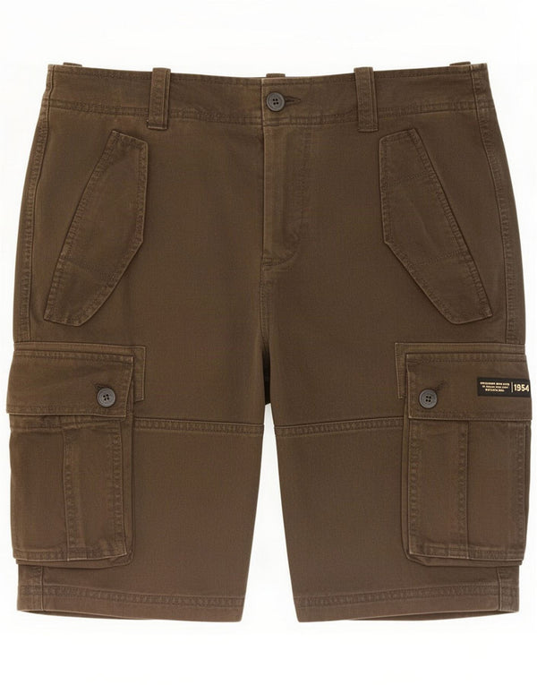 Shorts cargo regulares masculinos Superdry médio W32 algodão marrom
