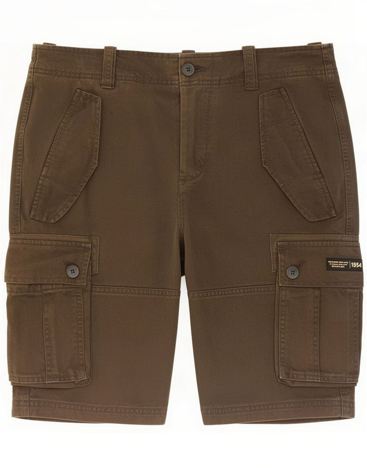 Shorts cargo regulares masculinos Superdry médio W32 algodão marrom