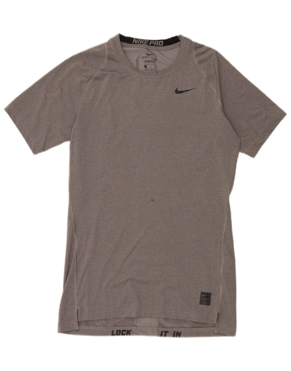 Camiseta Nike Masculina Dri Fit Top Grande Cinza Poliéster