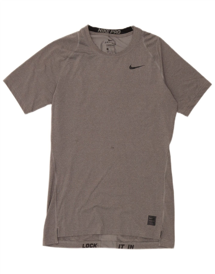 Camiseta Nike Masculina Dri Fit Top Grande Cinza Poliéster