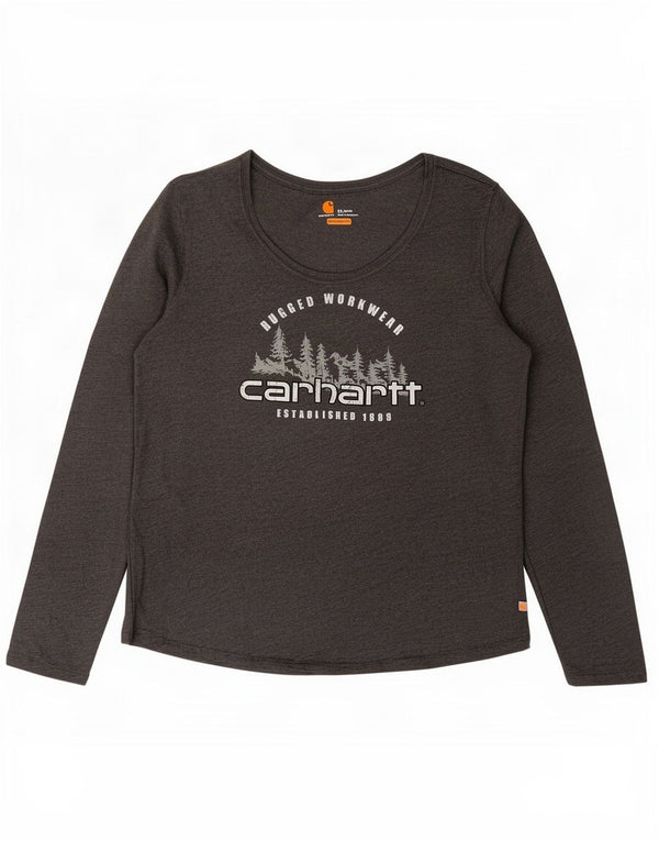 Carhartt Girls Relaxed Fit Graphic Top manga comprida 15-16 anos XL cinza