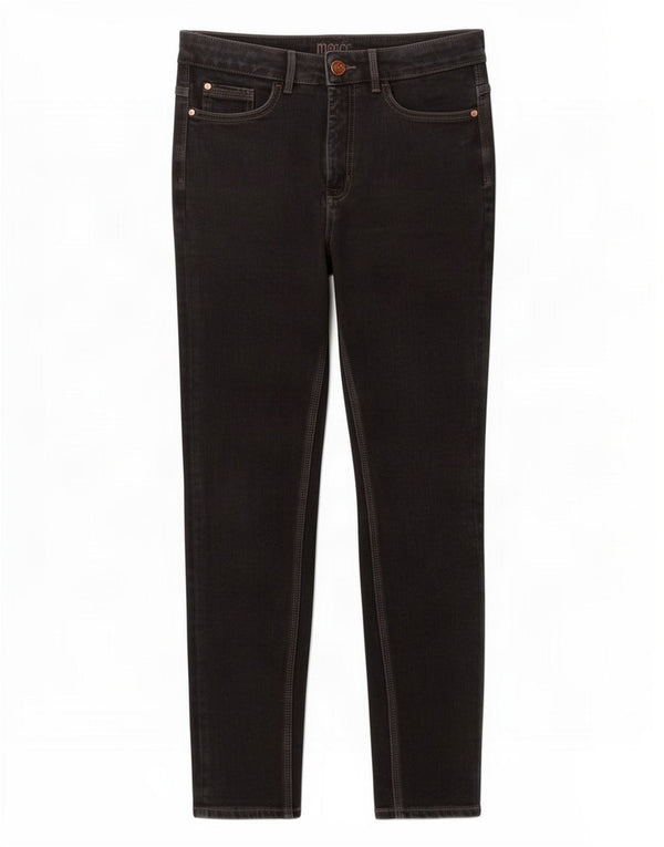 Marks & Spencer Womens Skinny Jeans UK 12 Medium W30 L26 Black Cotton